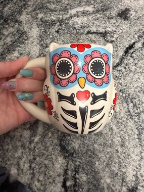 Colorful Sugar Skull Owl Mug – Cute & Unique Coffee Cup